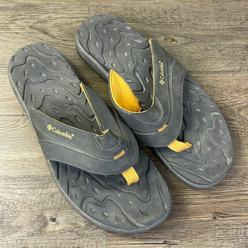 Columbia Men’s Silver Falls Thong Flip Flop Sandals, size 12